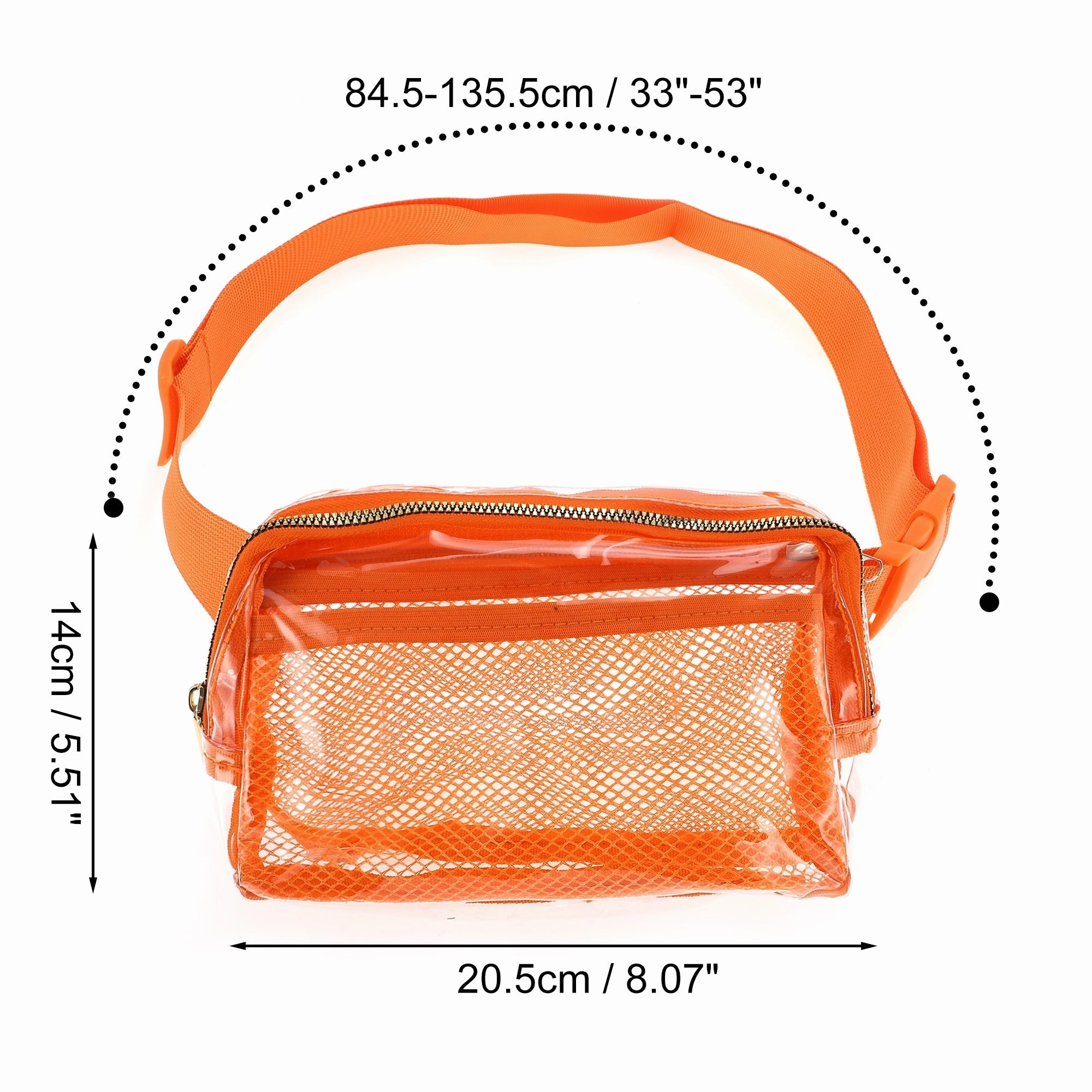 1 Pc Clear Style Running Waist Pack for Hiking Gym