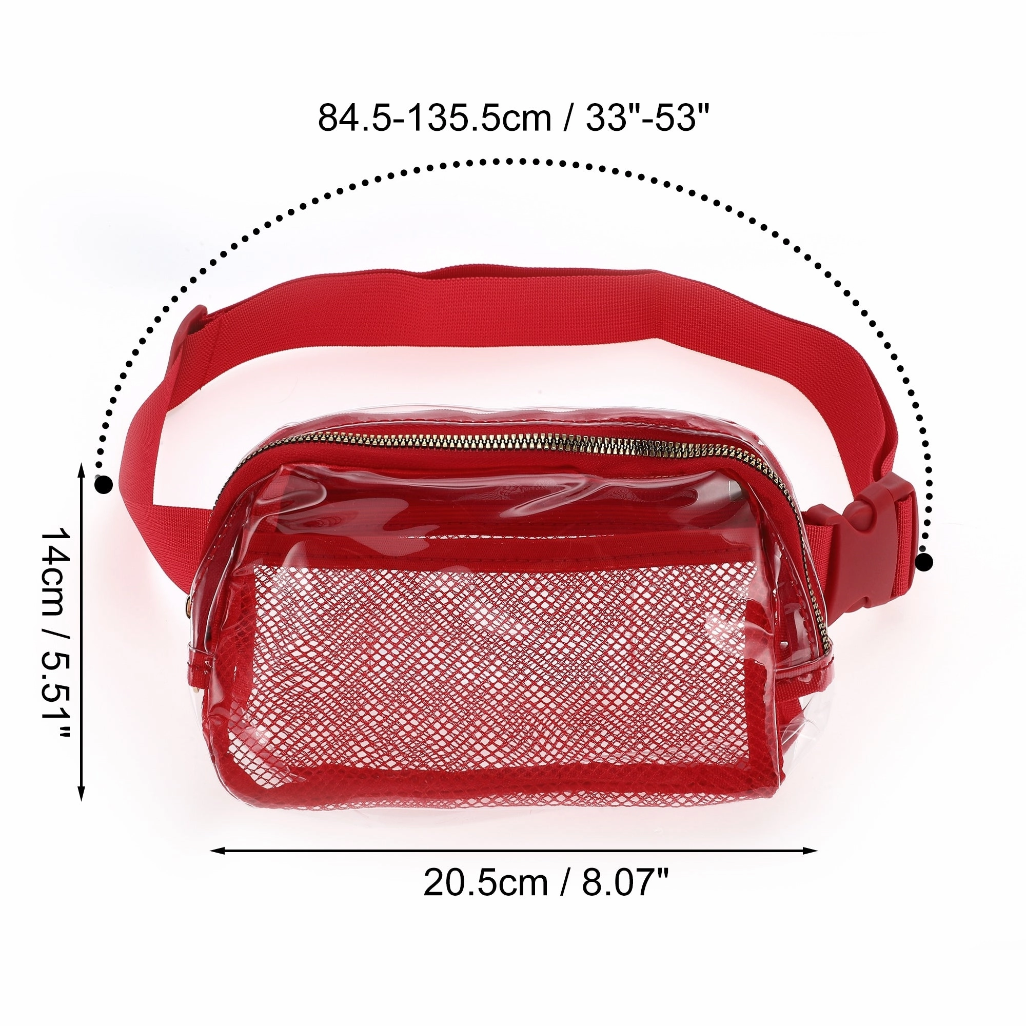 1 Pc Clear Style Running Waist Pack for Hiking Gym