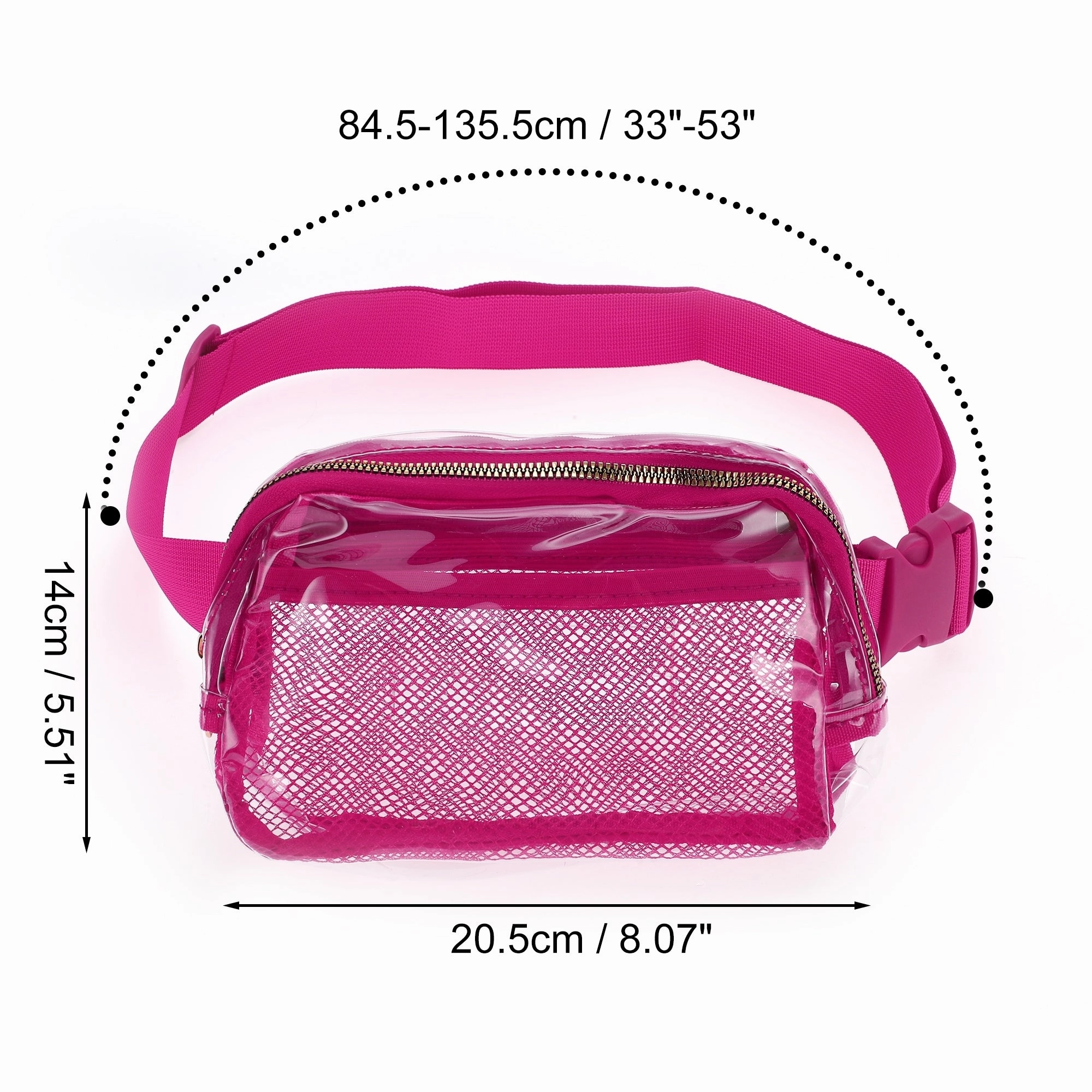 1 Pc Clear Style Running Waist Pack for Hiking Gym