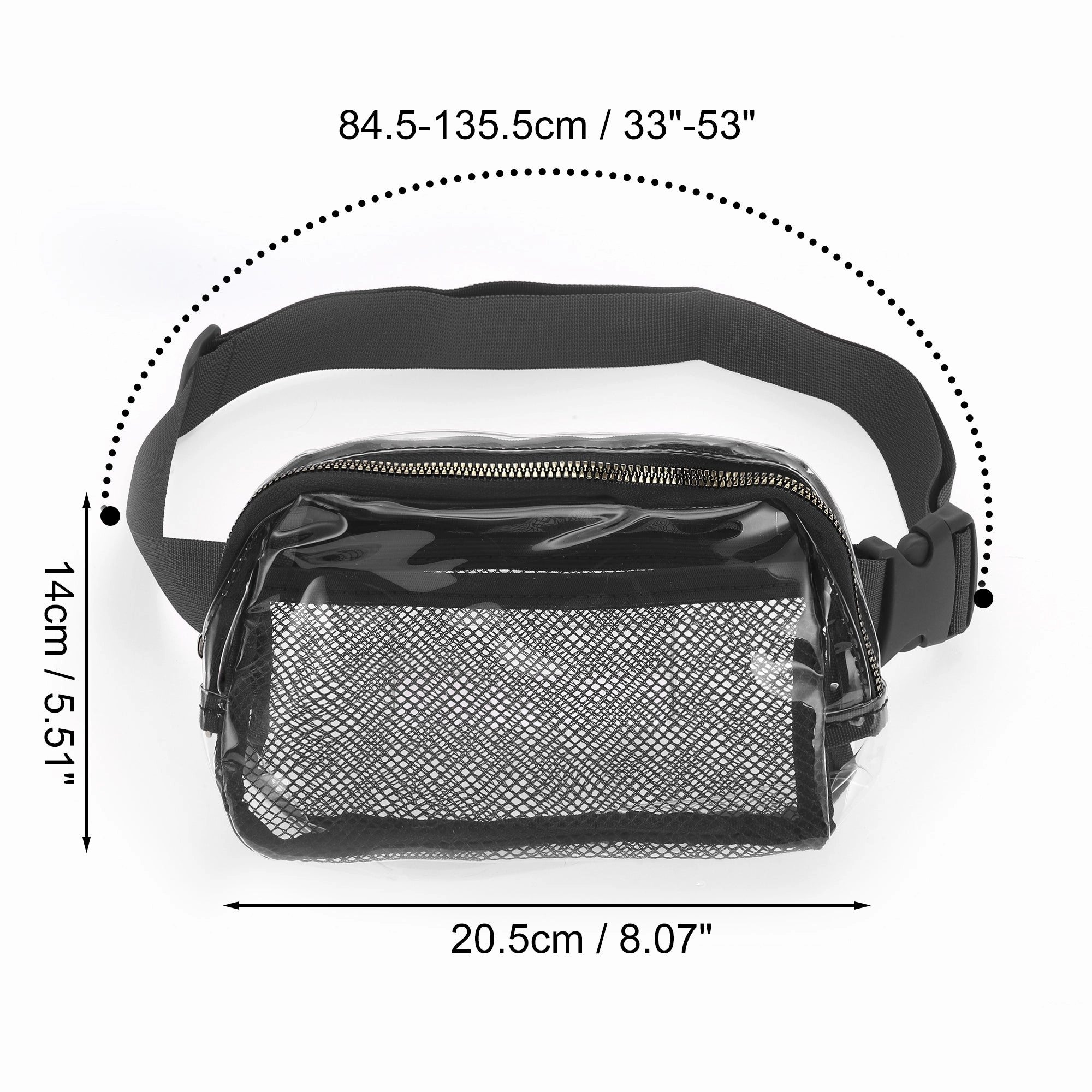 1 Pc Clear Style Running Waist Pack for Hiking Gym