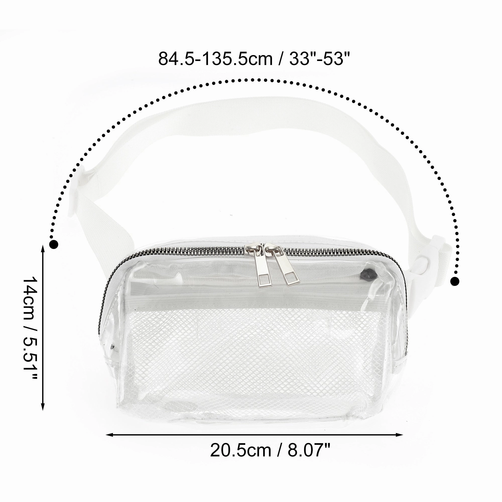 1 Pc Clear Style Running Waist Pack for Hiking Gym