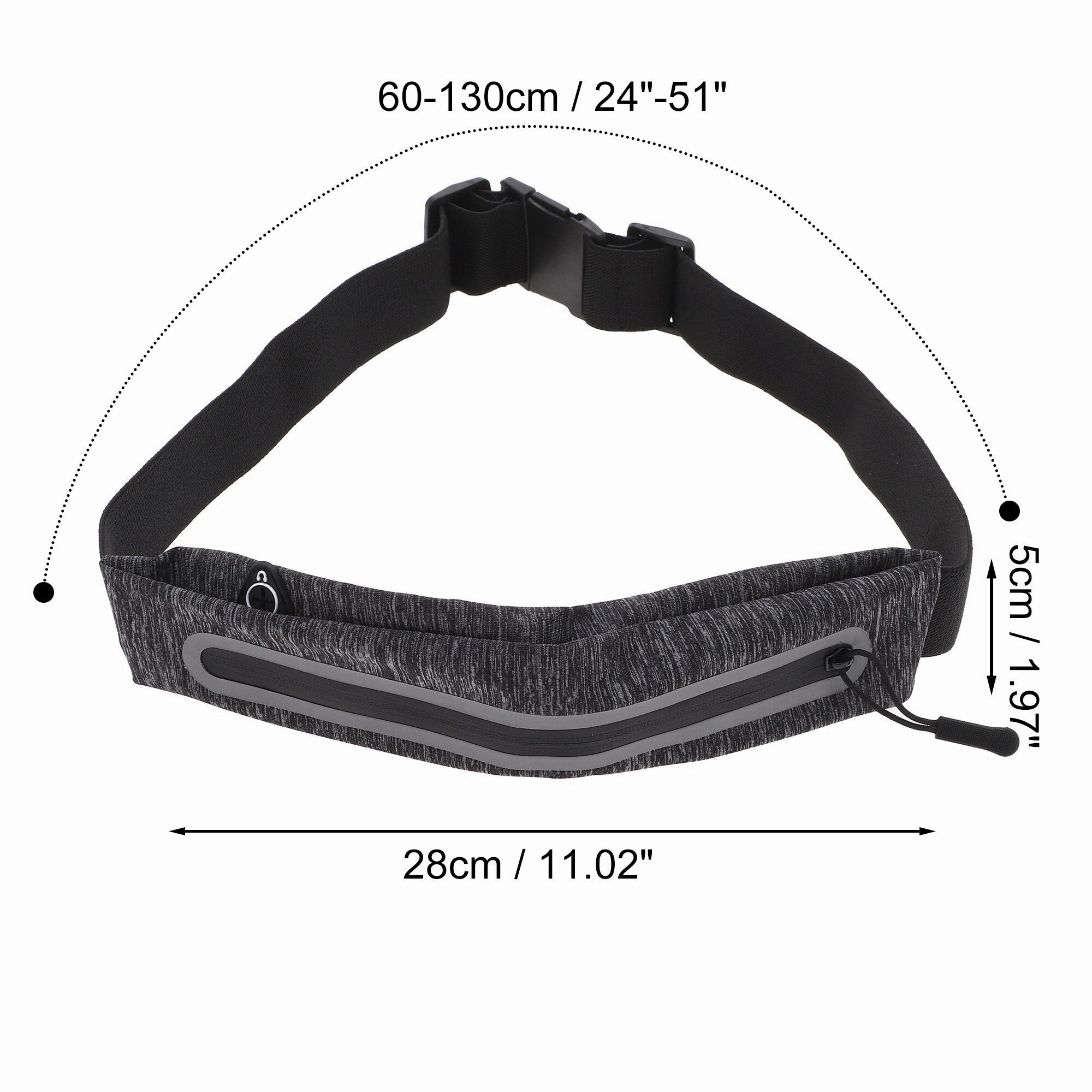 1 Pc Single Pocket Running Waist Pack for Hiking Gym