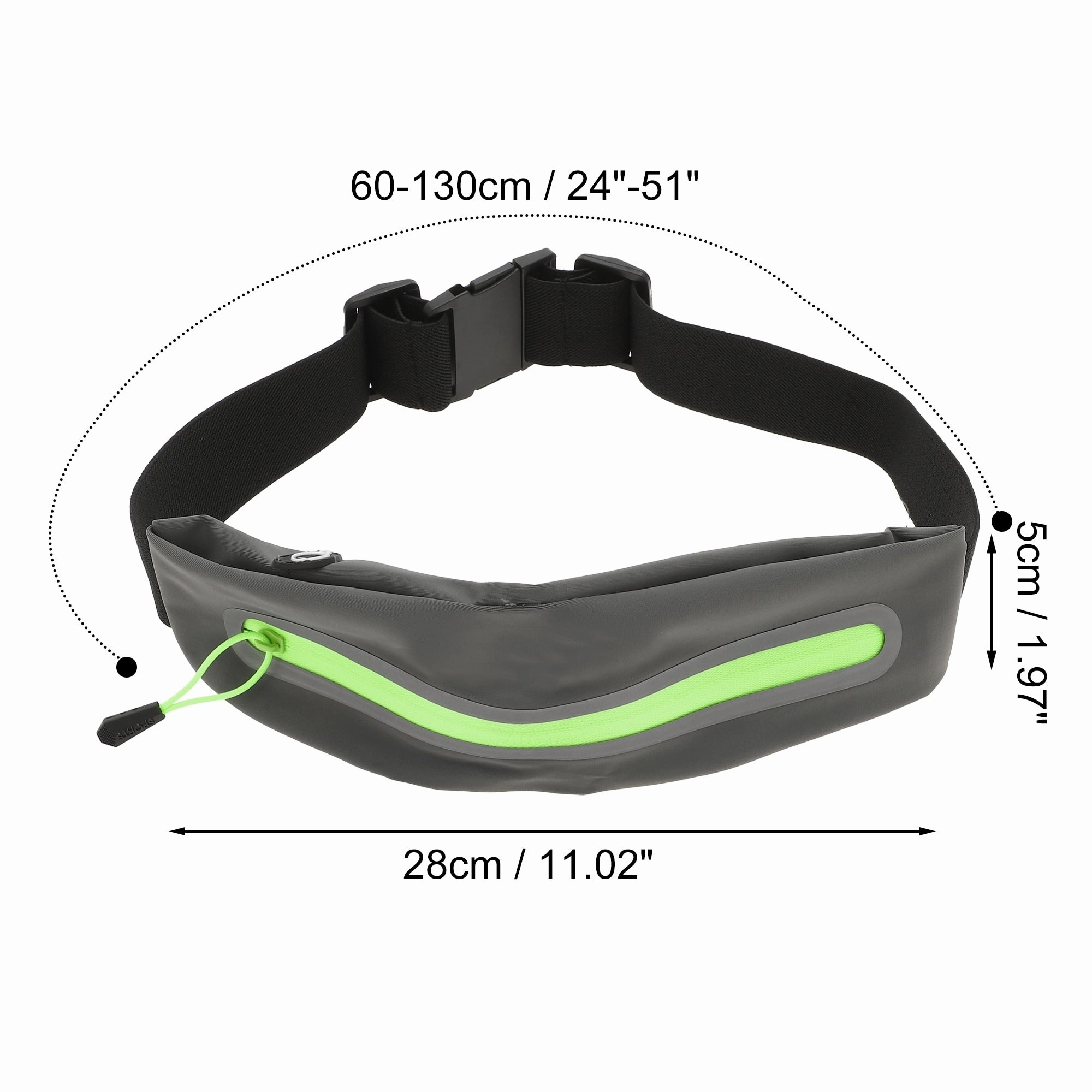 1 Pc Single Pocket Running Waist Pack for Hiking Gym