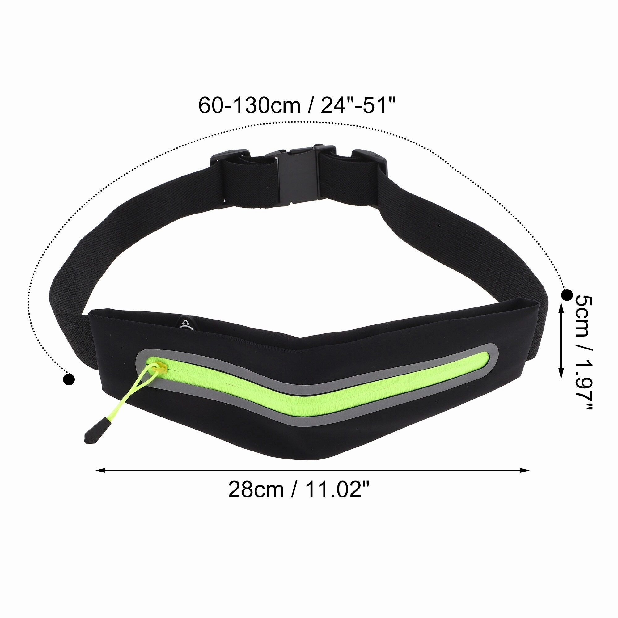 1 Pc Single Pocket Running Waist Pack for Hiking Gym