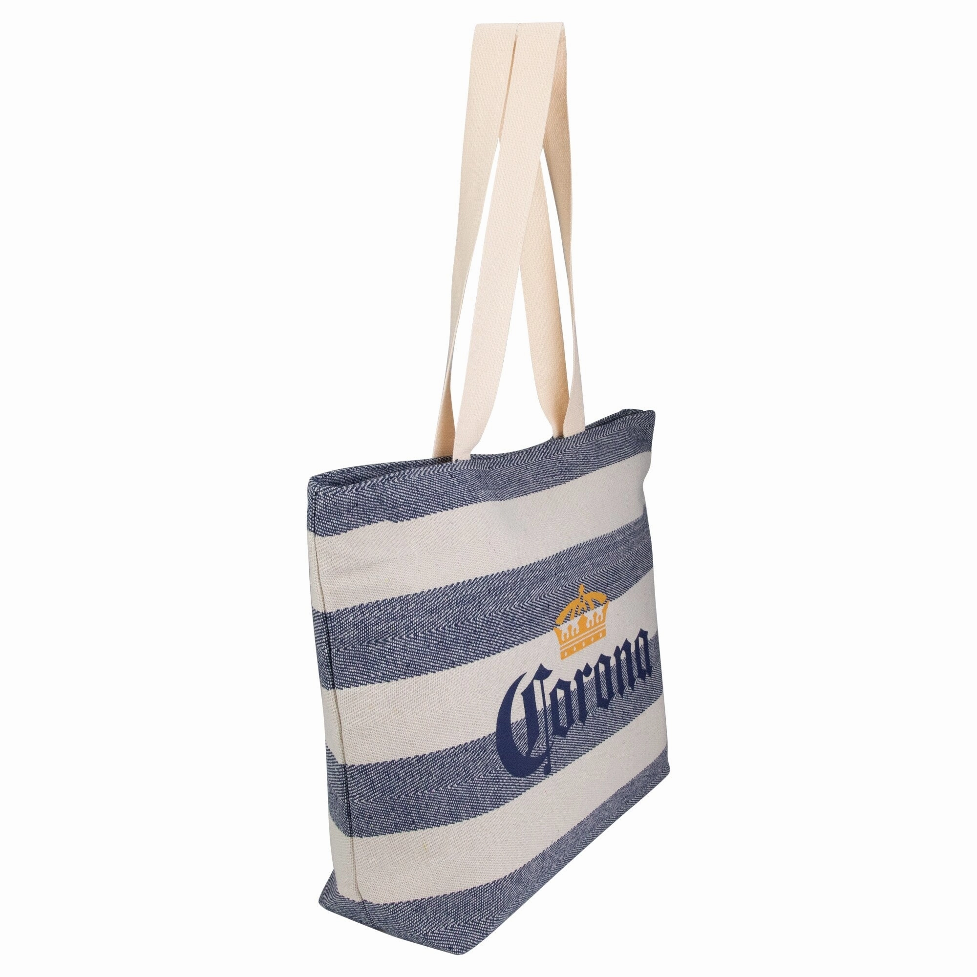 20" Corona Striped Beach Bag
