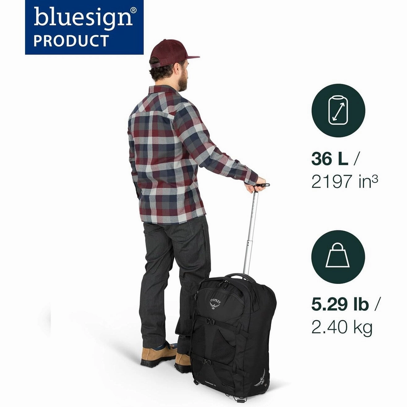 36L Farpoint Wheeled Convertible Carry-On Travel Backpack, Black