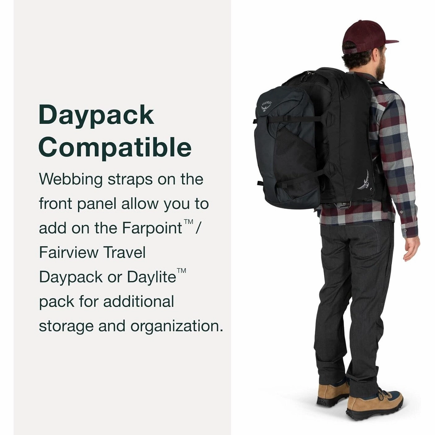 36L Farpoint Wheeled Convertible Carry-On Travel Backpack, Black