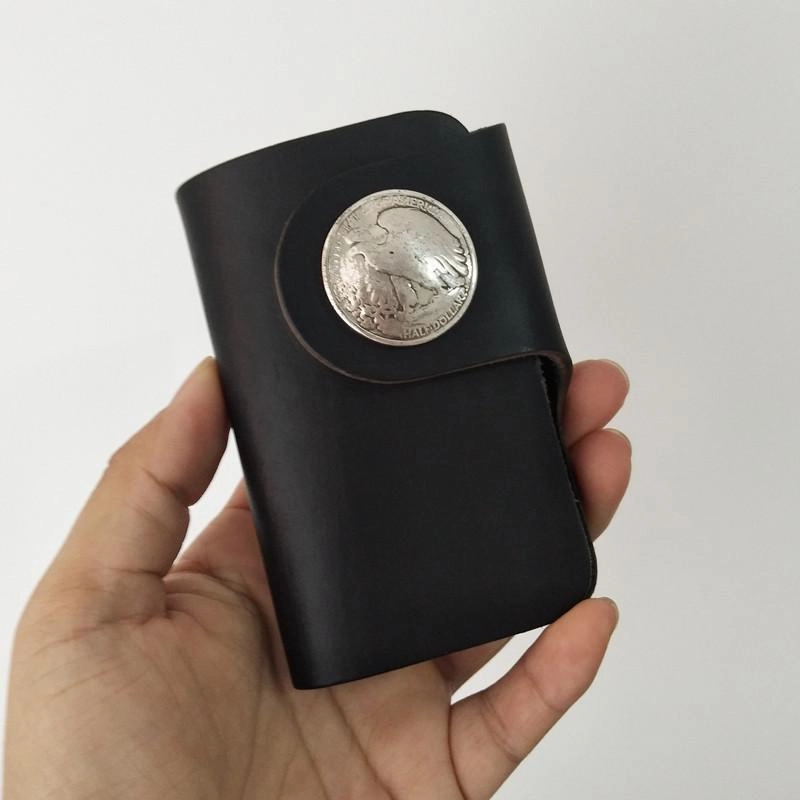 [On Sale] Handmade Mens Leather Biker Key Wallets Cool Small Key Wallet Key Holder