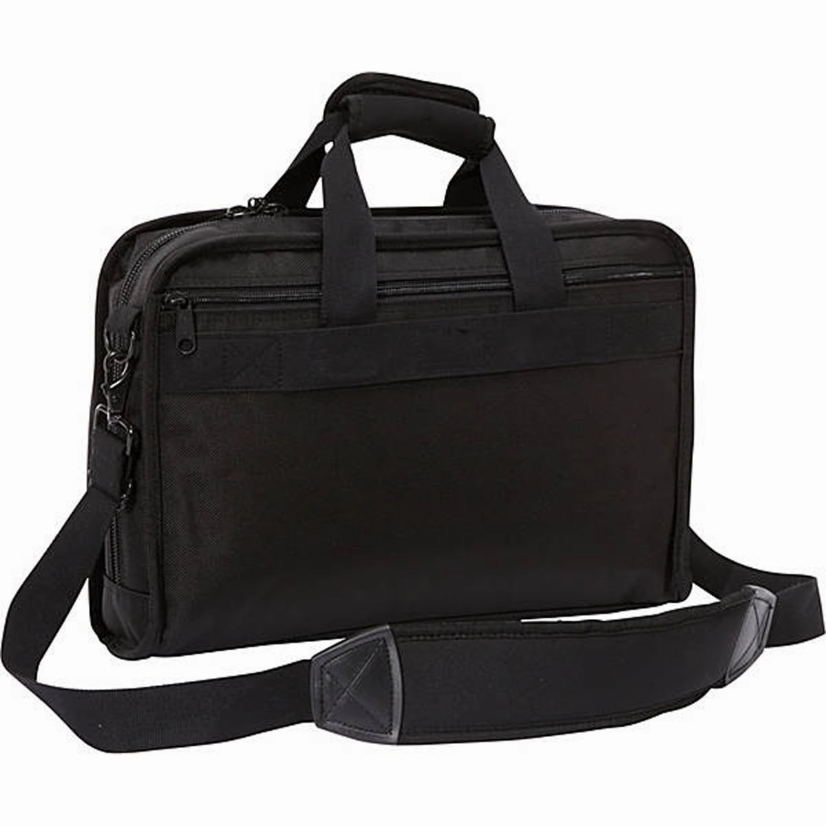 A.SAKS Ballistic Nylon Organizer Brief 8 Pocket w/Laptop Compartment
