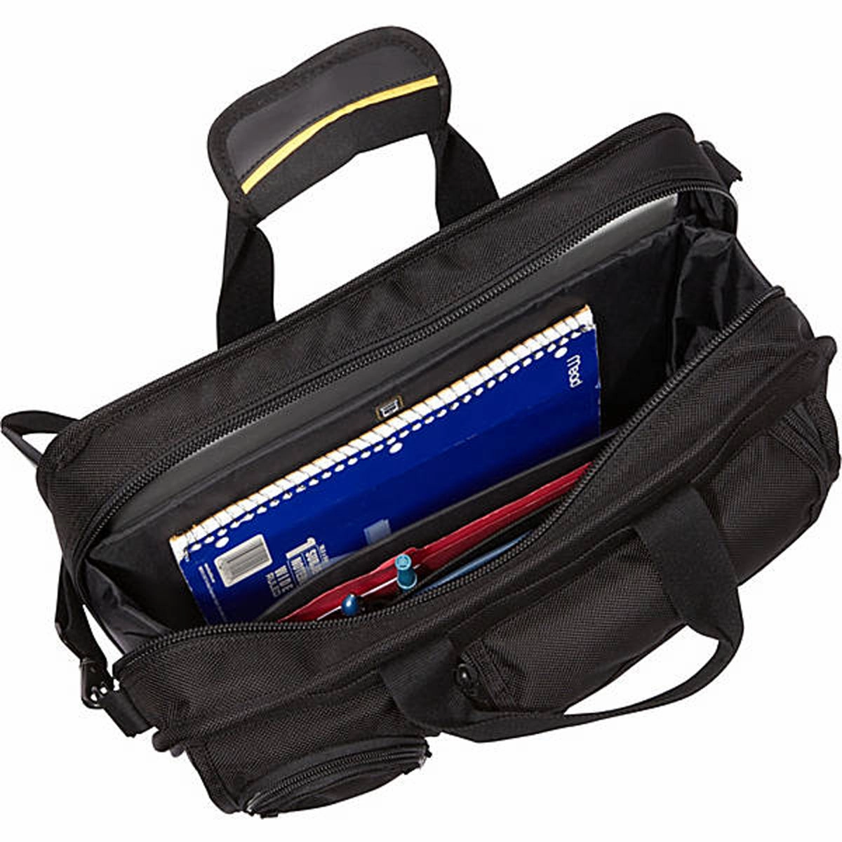 A.SAKS Ballistic Nylon Organizer Brief 8 Pocket w/Laptop Compartment