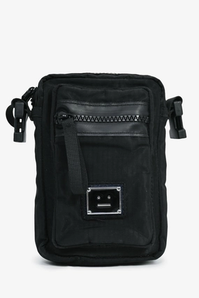 Acne Studios Black Nylon Messenger Bag