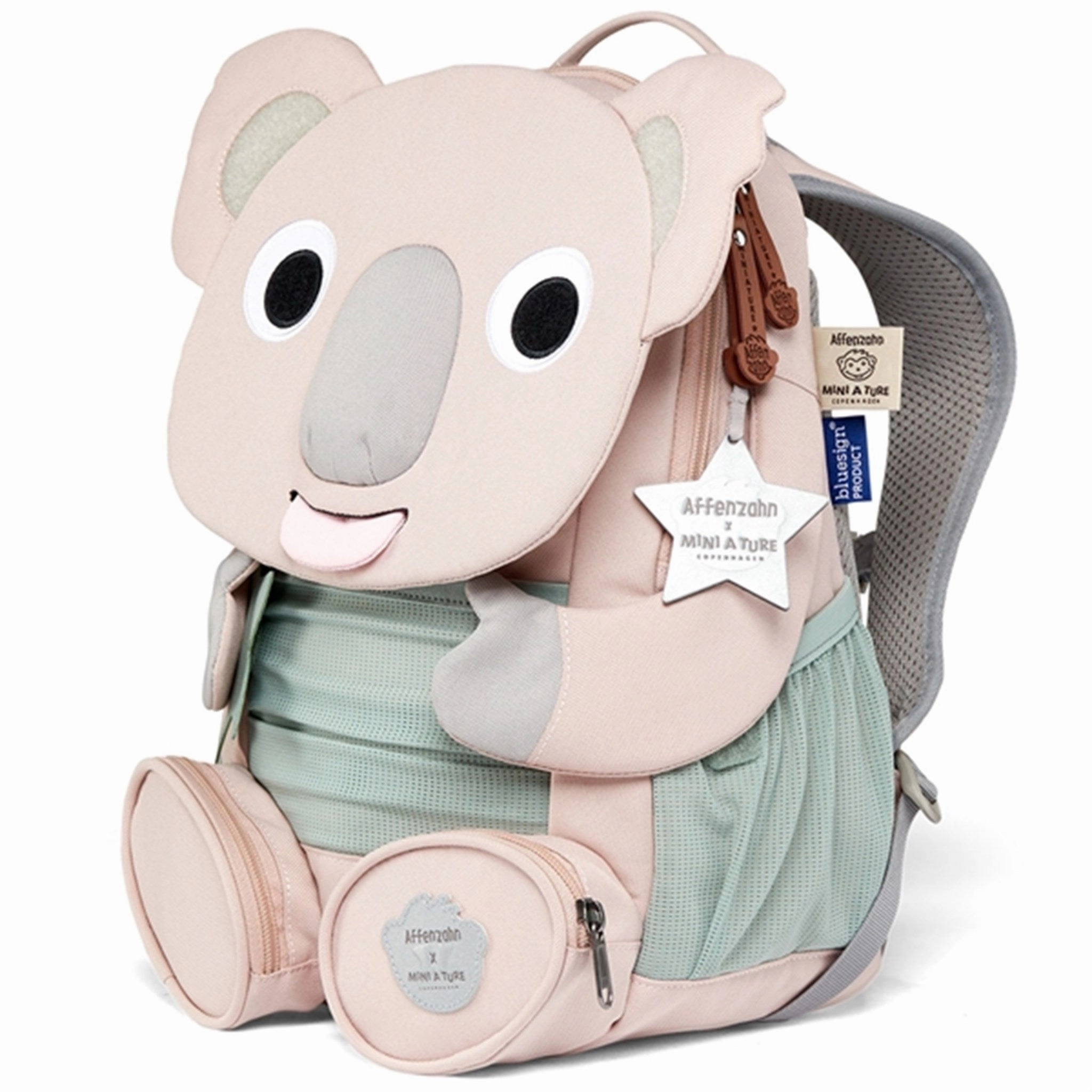 Affenzahn x MINI A TURE Kindergarten Backpack Large Friend Koala Cloudy Rose