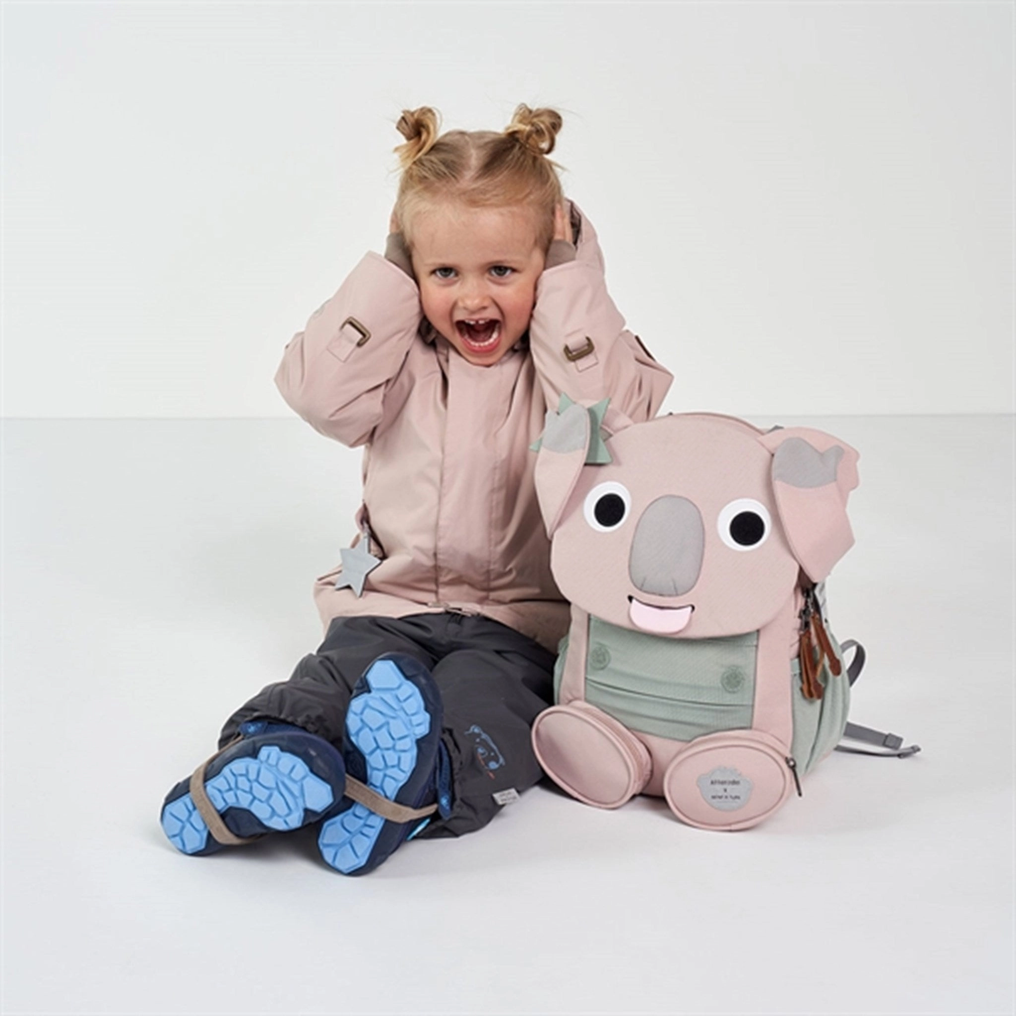 Affenzahn x MINI A TURE Kindergarten Backpack Large Friend Koala Cloudy Rose