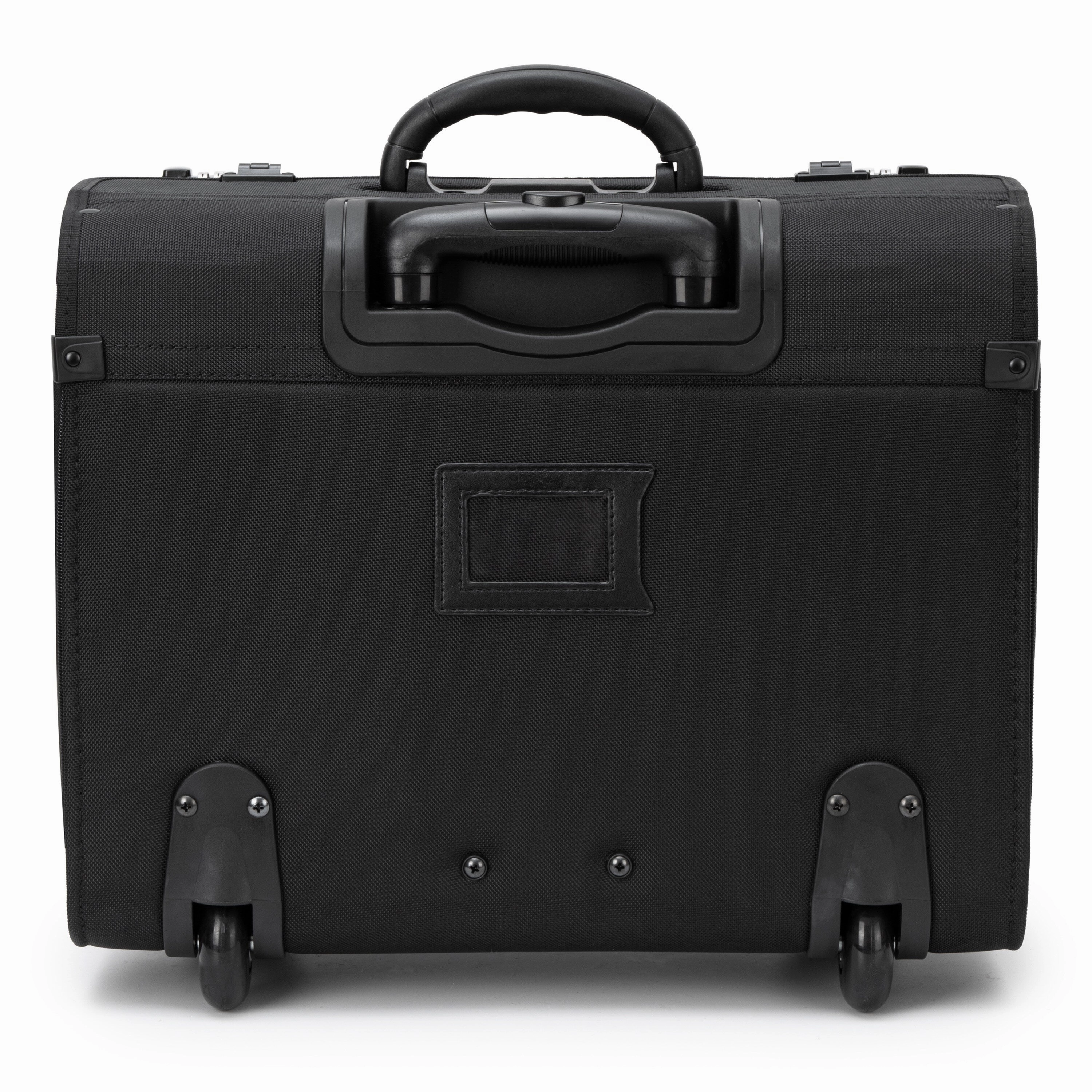 Alpine Swiss Rolling Briefcase Work Overnight Travel Bag Dual Locks Carry on Business Attache Case - Black - One Size