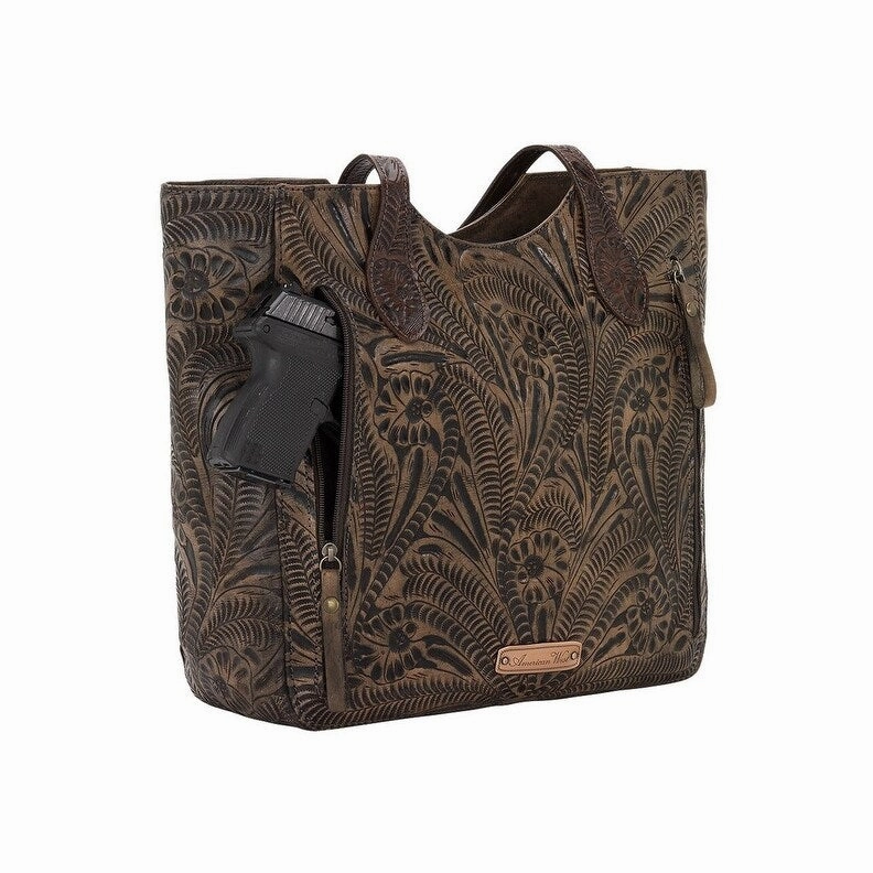 American West Western Handbag Annie's Secret Conceal Charcoal 6683965 - 13.5 x 12.5 x 4