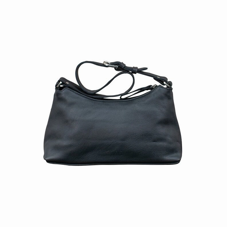 American West Western Handbag Cowtown Zip Top Black Hair On 4120285 - 13 x 7 x 3.5