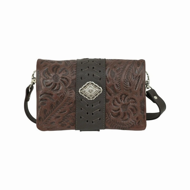 American West Western Handbag Grab-And-Go Chestnut Brown 7785178 - 9.5 x 7 x 3