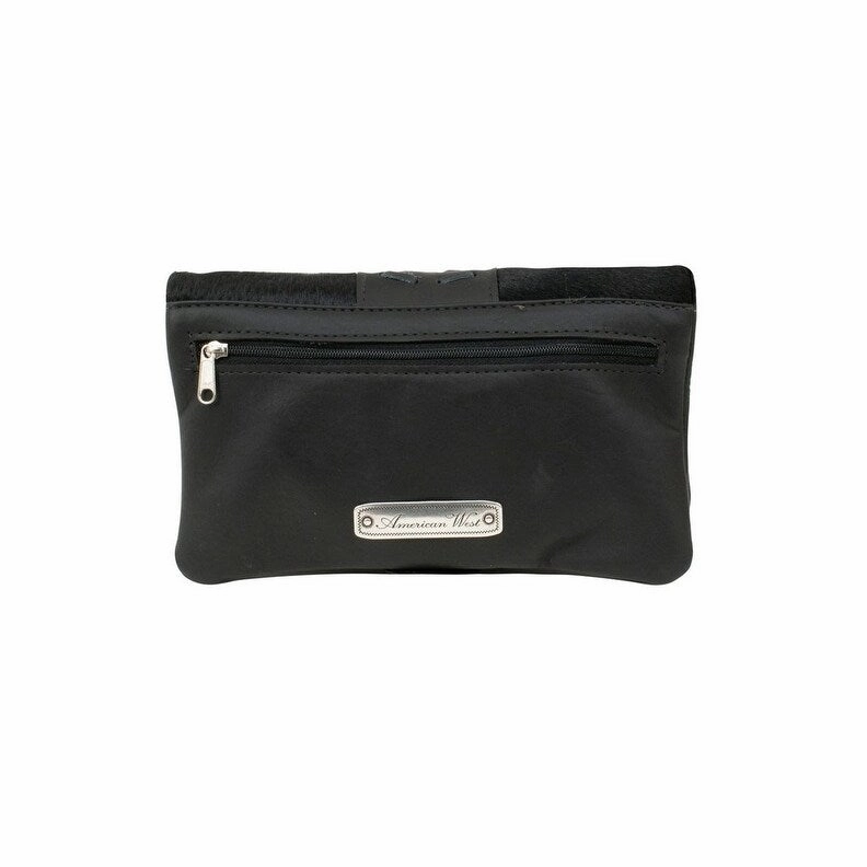 American West Western Handbag Grab N Go Crossbody Black Hair 7721078 - 8.5 x 5 x 2
