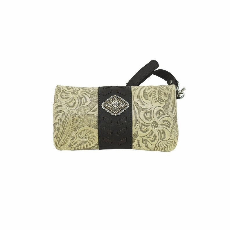 American West Western Handbag Grab N Go Crossbody Leather Sand 7752078 - 8.5 x 5 x 2