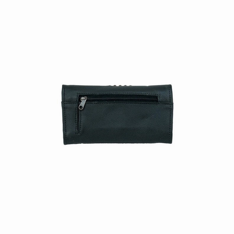 American West Western Wallet Midnight Copper Tri-Fold Black 8620282 - 7.5 x 4