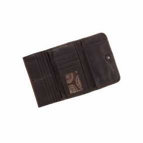 American West Western Wallet Midnight Copper Tri-Fold Black 8620282 - 7.5 x 4