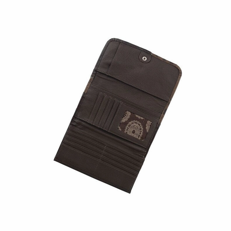 American West Western Wallet Womens Annie's Secret Chocolate 8950282 - 7.5 x 4