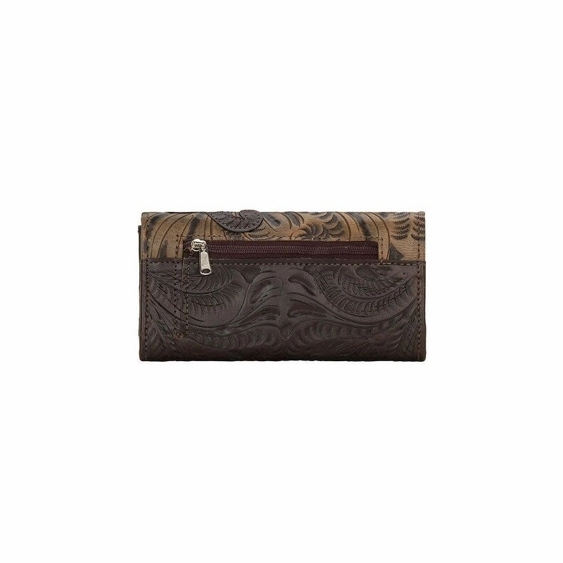 American West Western Wallet Womens Annie's Secret Chocolate 8950282 - 7.5 x 4