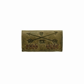 American West Western Wallet Womens Arrows Distressed Charcoal 6483282 - 7.5 x 4