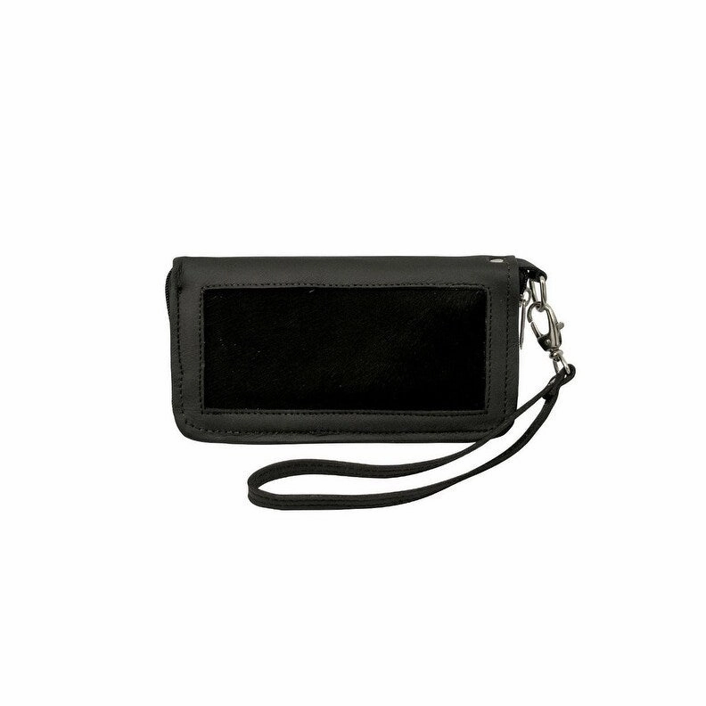 American West Western Wallet Womens Cow Town Black Hair On 4121082 - 8 x 4