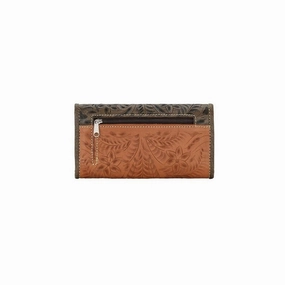 American West Western Wallet Womens Desert Wildflower Tan 5615282 - 7.5 x 4
