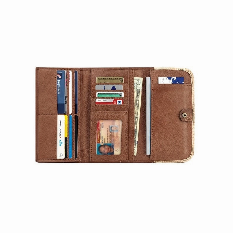 American West Western Wallet Womens Mohave Canyon Trifold Tan 5915282 - 7.5 x 4