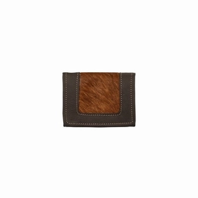 American West Western Wallet Womens Tri-Fold Brindle Hair On 4138882 - 5 x 3.75