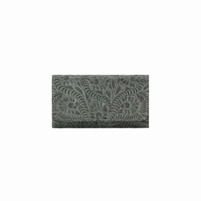 American West Western Wallet Womens Trifold Marine Turquoise 6678282 - 7.5 x 4