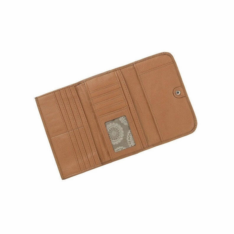 American West Western Wallet Womens Trifold Natural Tan 6615282 - 7.5 x 4