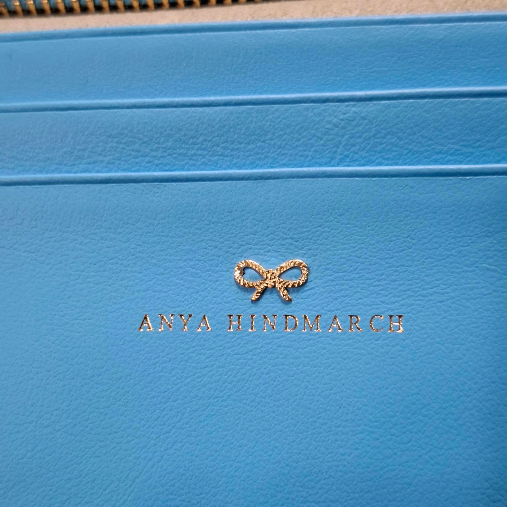Anya Hindmarch Quilted Chubby Circus Crossbody Pouch in Blue Leather