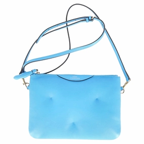 Anya Hindmarch Quilted Chubby Circus Crossbody Pouch in Blue Leather