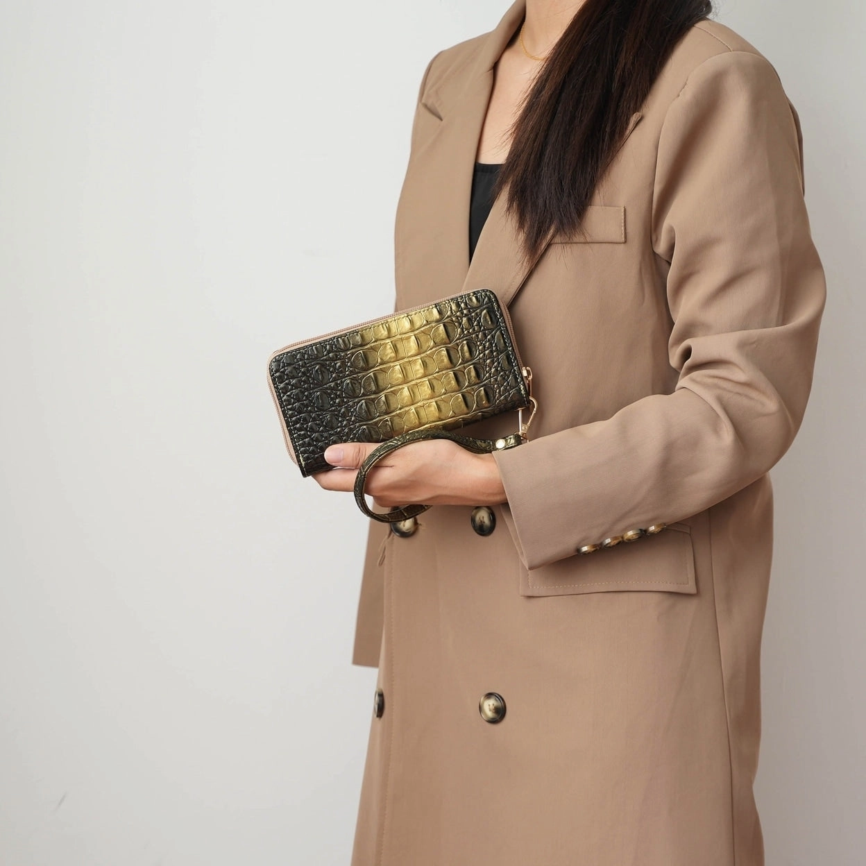Aphelia False Croc-Embossed Handbag