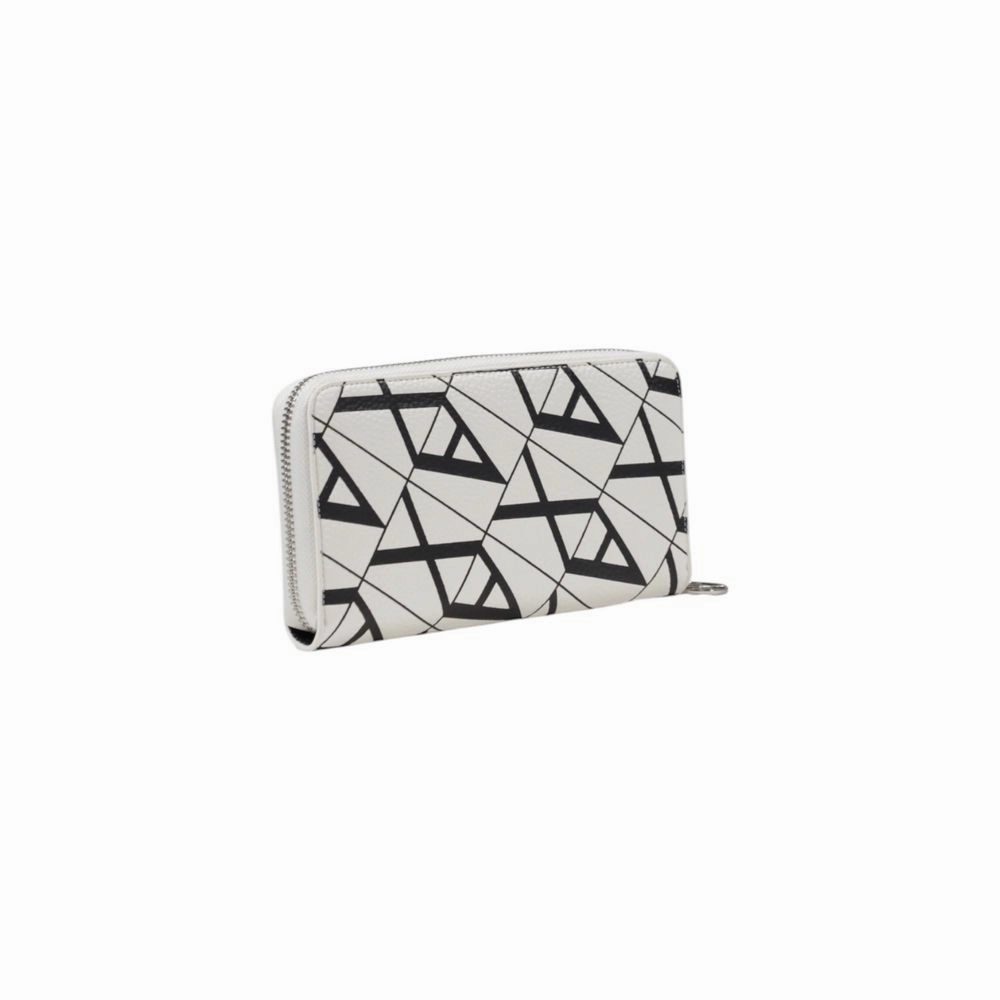 Armani Exchange Black And White Polyester Wallet