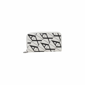 Armani Exchange Black And White Polyester Wallet