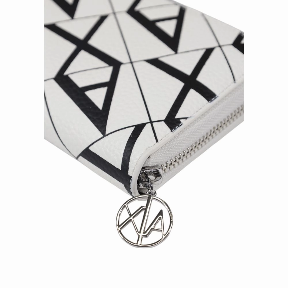 Armani Exchange Black And White Polyester Wallet