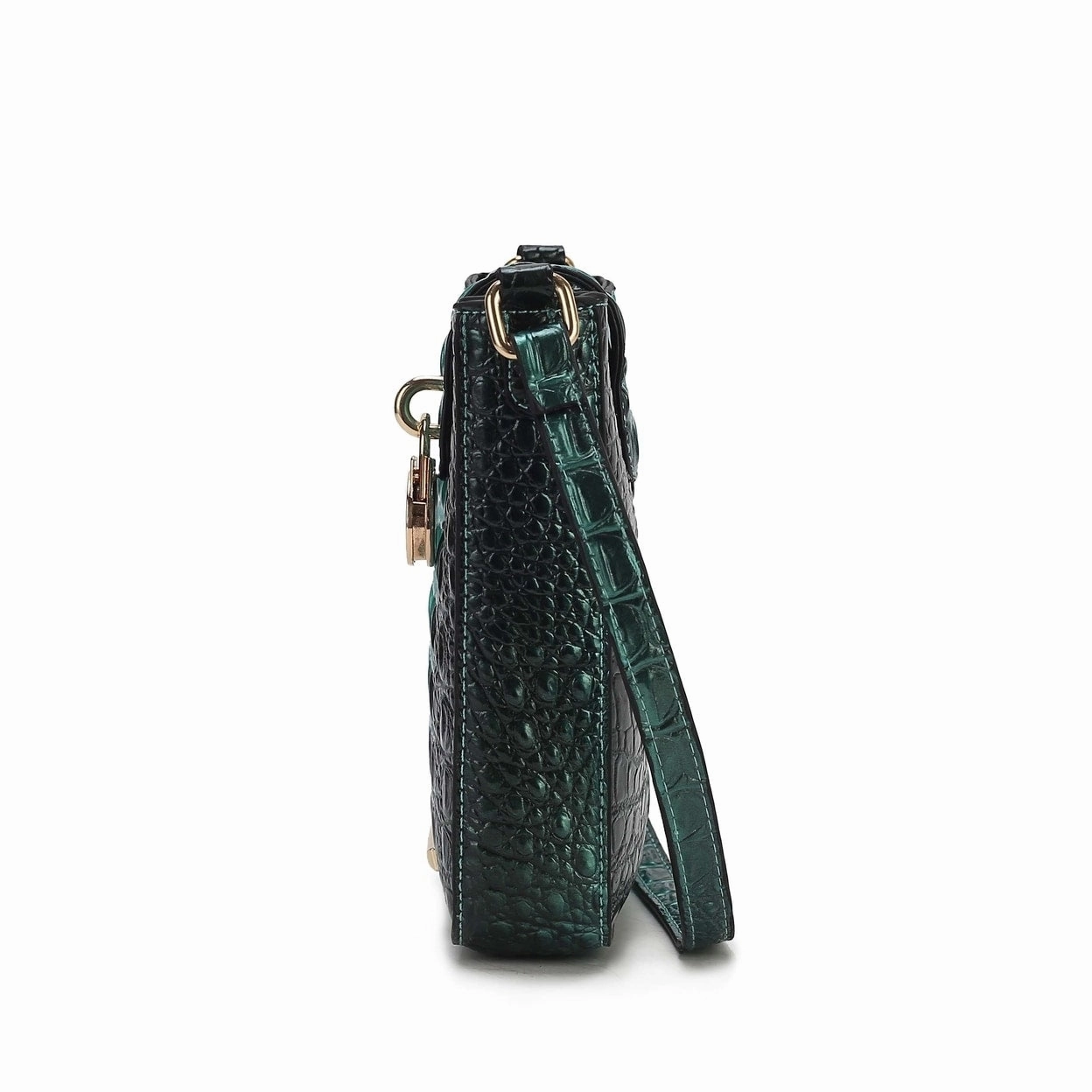 Avery CrocEmbossed Crossbody Bag