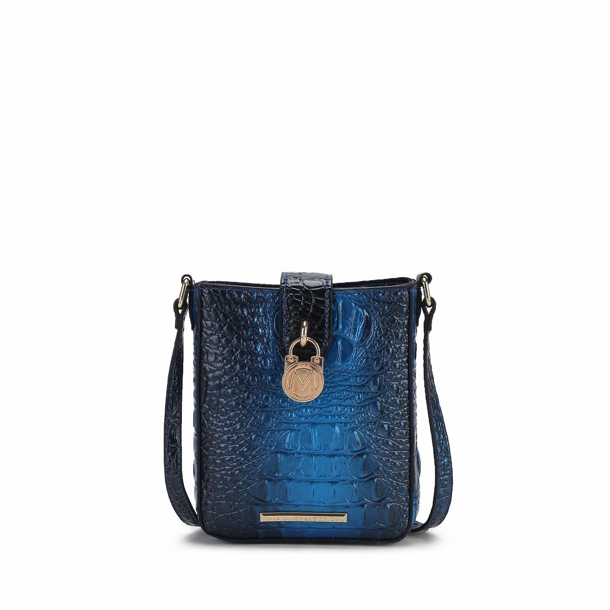 Avery CrocEmbossed Crossbody Bag