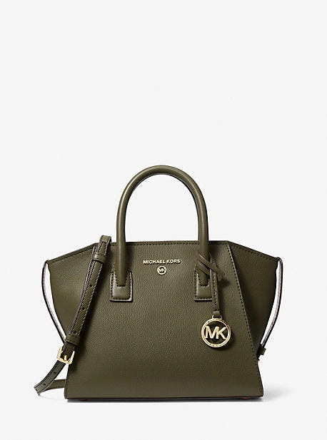 Avril Small Leather Top-Zip Satchel