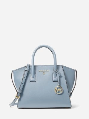 Avril Small Leather Top-Zip Satchel