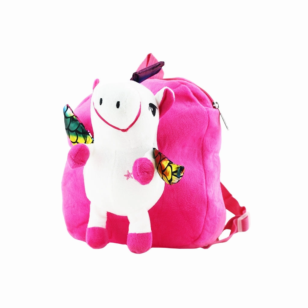 BackPack - Mini Plush 3D Unicorn-Fuschia