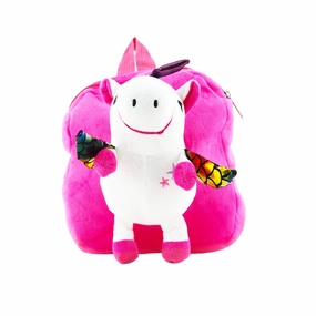 BackPack - Mini Plush 3D Unicorn-Fuschia