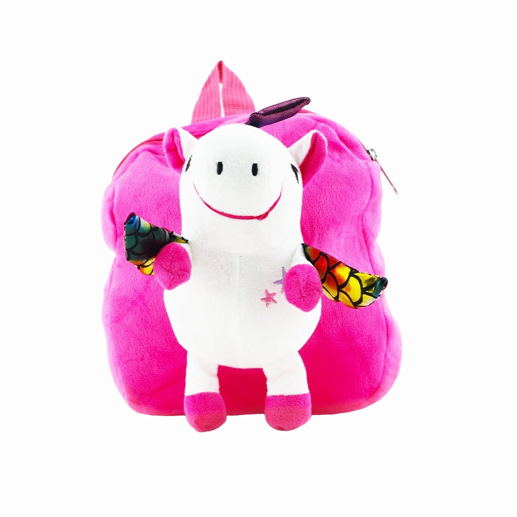 BackPack - Mini Plush 3D Unicorn-Fuschia