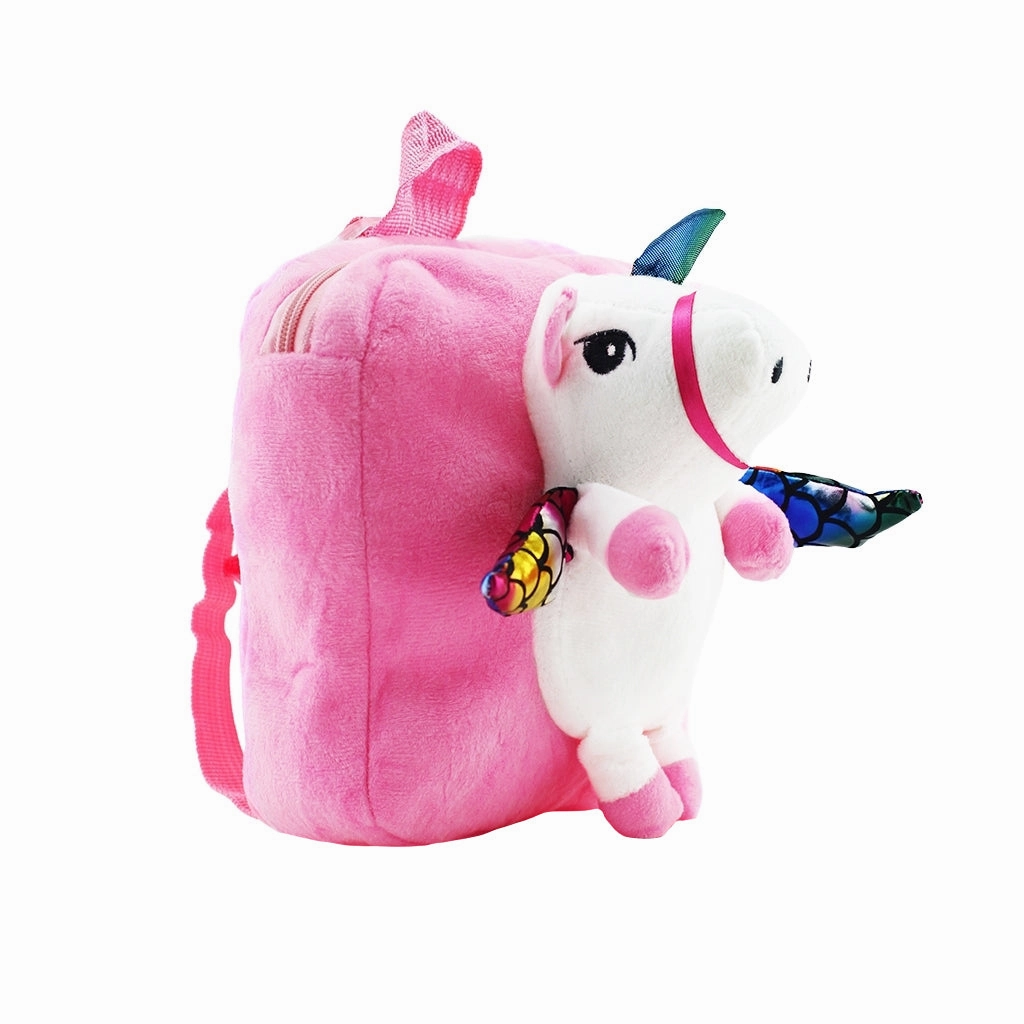 BackPack - Mini Plush 3D Unicorn-Pink