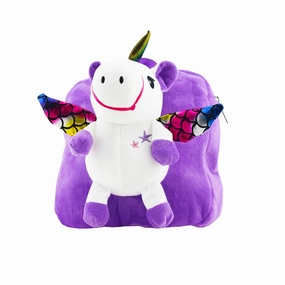 BackPack - Mini Plush 3D Unicorn- Purple