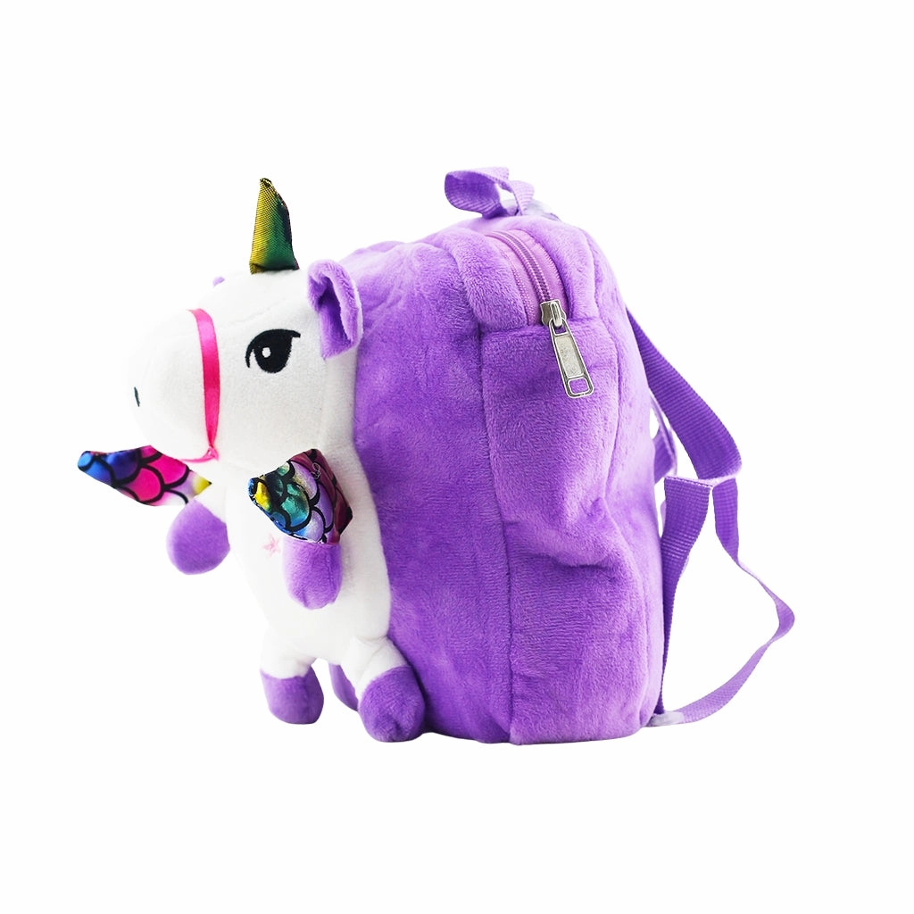 BackPack - Mini Plush 3D Unicorn- Purple